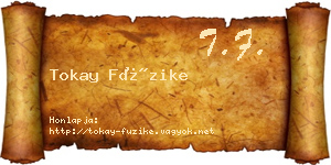 Tokay Füzike névjegykártya